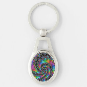 Trippy Hippie Psychedelische Regenboog Spiraal Fra Sleutelhanger