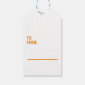 Trippy Hippie Psychedelische Retro Bloemen Ontwerp Cadeaulabel (Achterkant)