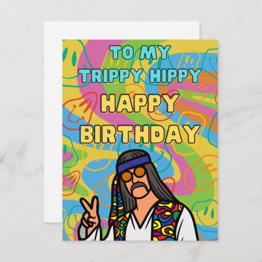 TRIPPY HIPPY BIRTHDAY (Voorkant / Achterkant)