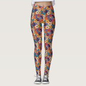 Trippy Hippy Flower Power Leggings (Voorkant)