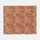 Trippy Hippy Paisley Fleece Blanket (Voorkant (Horizontaal))