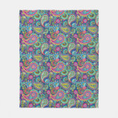 Trippy Hippy Paisley Fleece Blanket (Voorkant)