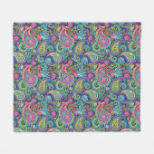 Trippy Hippy Paisley Fleece Blanket (Voorkant (Horizontaal))