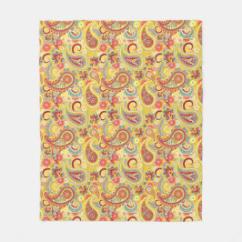 Trippy Hippy Paisley Fleece Deken