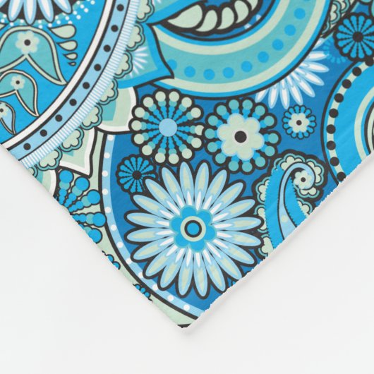 Trippy Hippy Paisley Fleece Deken (Hoek)