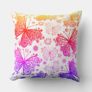 Trippy Hippy Retro Butterfly Kussen