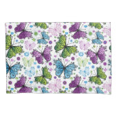 Trippy Hippy Retro Butterfly Kussensloop (Voorkant)