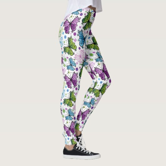 Trippy Hippy Retro Butterfly Leggings (Rechts)