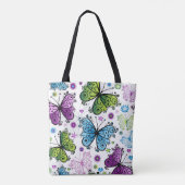 Trippy Hippy Retro Butterfly Tote Bag (Achterkant)