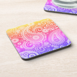 Trippy Hippy Retro Paisley Bier Onderzetter