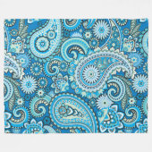 Trippy Hippy Retro Paisley Fleece Deken (Voorkant (Horizontaal))