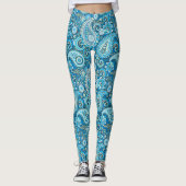 Trippy Hippy Retro Paisley Leggings (Voorkant)