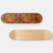 Trippy Hippy Retro Paisley Persoonlijk Skateboard (Horizontaal)
