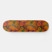 Trippy Hippy Retro Paisley Persoonlijk Skateboard (Horizontaal)