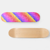 Trippy Hippy Retro Paisley Persoonlijk Skateboard (Horizontaal)