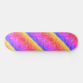Trippy Hippy Retro Paisley Persoonlijk Skateboard (Horizontaal)