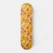 Trippy Hippy Retro Paisley Persoonlijk Skateboard (Voorkant)