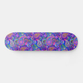 Trippy Hippy Retro Paisley Persoonlijk Skateboard (Horizontaal)