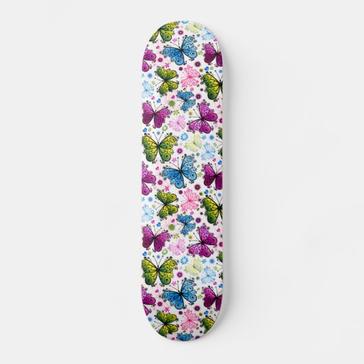 Trippy Hippy Retro Paisley Persoonlijk Skateboard (Voorkant)
