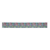 Trippy Hippy Retro Paisley Satijnen Lint (Voorkant)