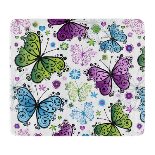 Trippy Hippy Retro Paisley Snijplank (Voorkant)