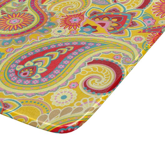 Trippy Hippy Retro Paisley Snijplank (Hoek)