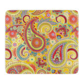 Trippy Hippy Retro Paisley Snijplank (Voorkant)