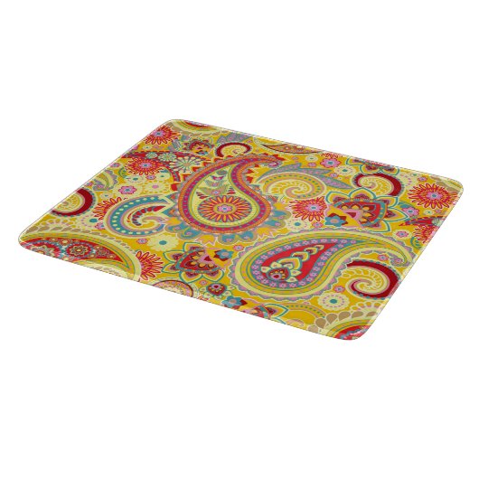 Trippy Hippy Retro Paisley Snijplank (Hoek)