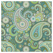 Trippy Hippy Retro Paisley Stof (Close Up)