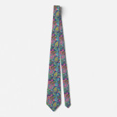 Trippy Hippy Retro Paisley Stropdas (Voorkant)