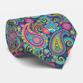 Trippy Hippy Retro Paisley Stropdas (Opgerold)