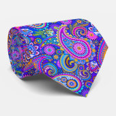 Trippy Hippy Retro Paisley Stropdas (Opgerold)