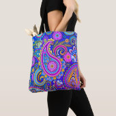 Trippy Hippy Retro Paisley Tote Bag (Dichtbij)