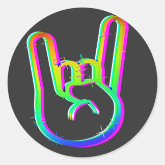 Trippy horn ronde sticker