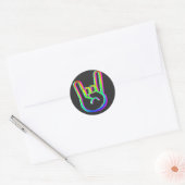 Trippy horn ronde sticker (Envelop)
