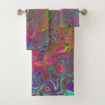 Trippy Hot Pink Abstract Retro Liquid Swirl