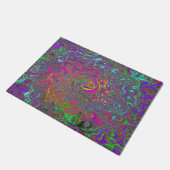 Trippy Hot Pink Abstract Retro Liquid Swirl Deurmat (Schuin)