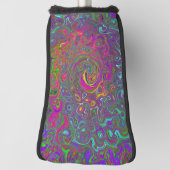 Trippy Hot Pink Abstract Retro Liquid Swirl Golfheadcover (Draai 90)