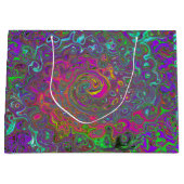 Trippy Hot Pink Abstract Retro Liquid Swirl Groot Cadeauzakje (Voorkant)