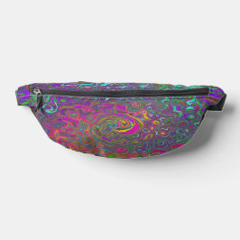 Trippy Hot Pink Abstract Retro Liquid Swirl Heuptasje