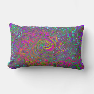 Trippy Hot Pink Abstract Retro Liquid Swirl Kussen