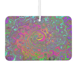 Trippy Hot Pink Abstract Retro Liquid Swirl Luchtverfrisser