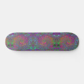 Trippy Hot Pink Abstract Retro Liquid Swirl Persoonlijk Skateboard (Horizontaal)