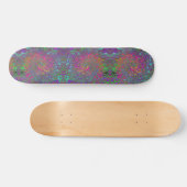 Trippy Hot Pink Abstract Retro Liquid Swirl Persoonlijk Skateboard (Horizontaal)