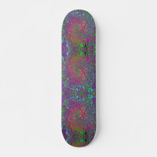 Trippy Hot Pink Abstract Retro Liquid Swirl Persoonlijk Skateboard