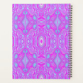 Trippy Hot Pink en Aqua Blue Abstract Patroon Planner (Achterkant)