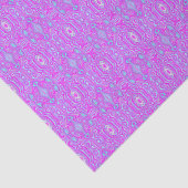 Trippy Hot Pink en Aqua Blue Abstract Patroon Tissuepapier (Detail)