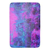 Trippy Hot Pink en Blue Impressionistic Landscape Badmat (Voorkant Verticaal)
