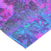 Trippy Hot Pink en Blue Impressionistic Landscape Korte Tafelloper (Hoek)