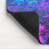 Trippy Hot Pink en Blue Impressionistic Landscape Muismat (Hoek)